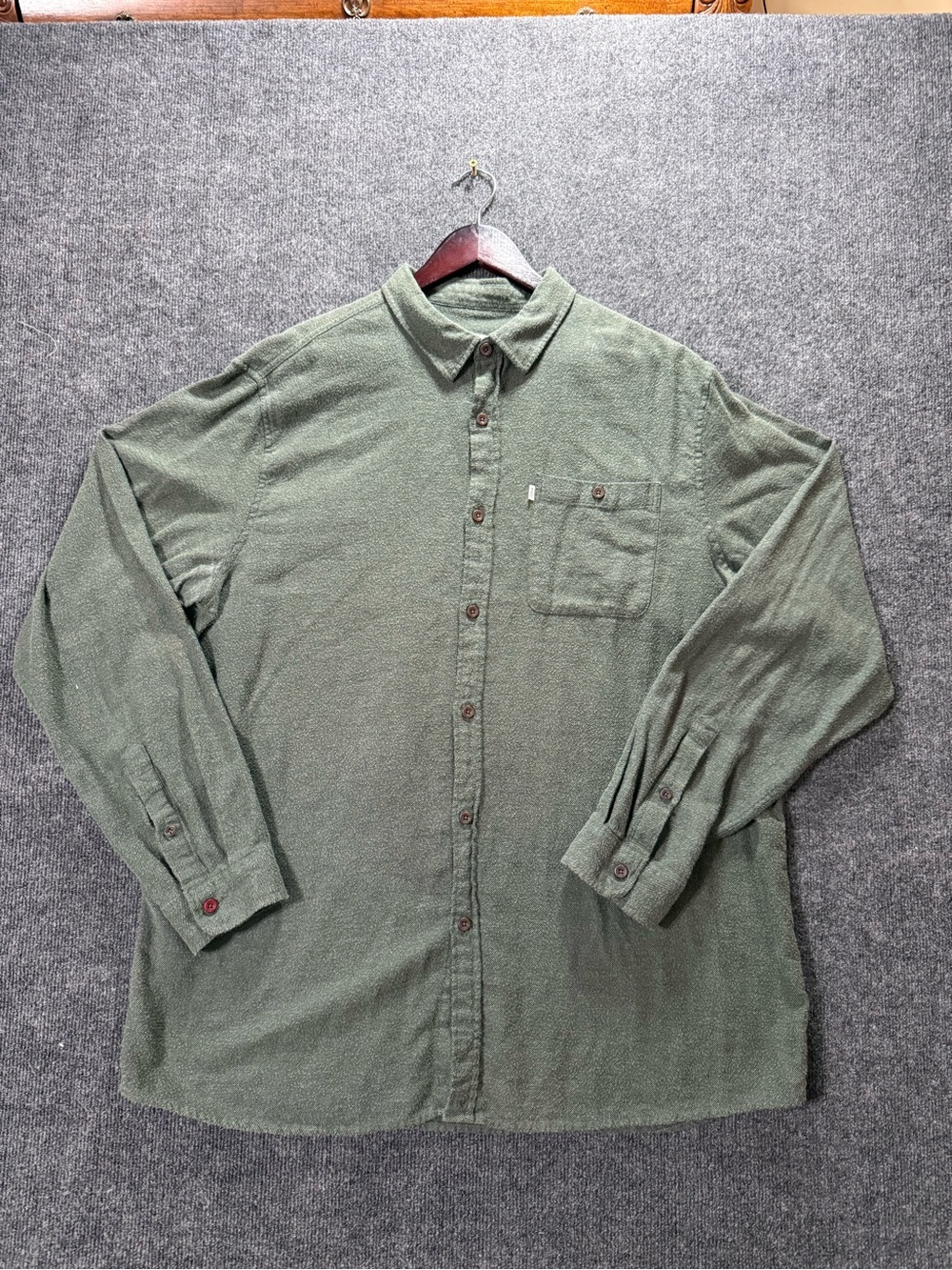 Katin USA Men’s XXL Olive Green 100% Cotton Flannel Button Up Shirt